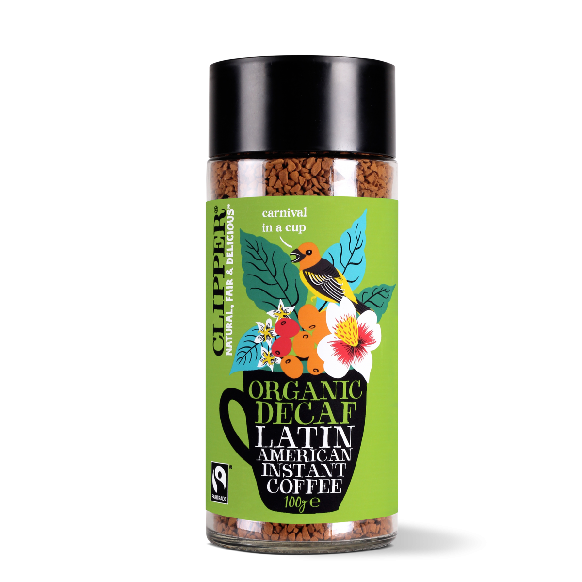 Organic and Fairtrade Decaf Latin American Instant Coffee